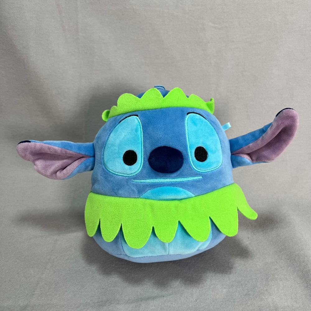 Disney Stitch Squishmallow 7" Hula Outfit Plush – Authentic Kellytoy Collectible